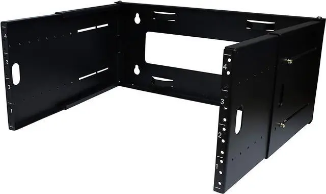 Main image of Vision 6U Patch Panel Bracket Wall Mount Rack for 19 Networking Equipment, Expandable Depth 9.5 to 15.5, Rack Mount, 60lbs Capacity, Perfect for Servers, Sound & Security Equipment! (4U)