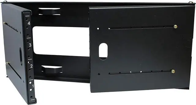 Alt view image 4 of 5 - Vision 6U Patch Panel Bracket Wall Mount Rack for 19 Networking Equipment, Expandable Depth 9.5 to 15.5, Rack Mount, 60lbs Capacity, Perfect for Servers, Sound & Security Equipment! (4U)