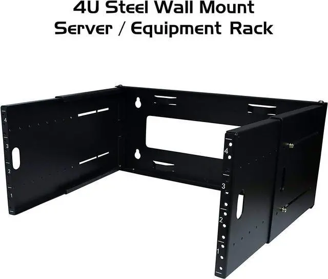 Alt view image 5 of 5 - Vision 6U Patch Panel Bracket Wall Mount Rack for 19 Networking Equipment, Expandable Depth 9.5 to 15.5, Rack Mount, 60lbs Capacity, Perfect for Servers, Sound & Security Equipment! (4U)