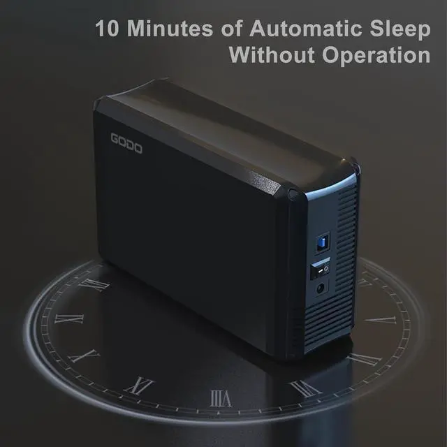 Alt view image 4 of 7 - 3.5 inch Dual Bay Hard Drive Enclosure,USB3.0 to 3.5" SATA HDDs External Enclosure,RAID 0/1/JBOD/PM Mode,Max 40TB RAID Hard Drive Docking Station,Aluminum