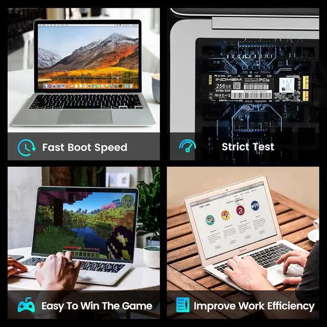 Alt view image 5 of 7 - NVMe PCIe SSD 256GB 3D TLC NAND Flash Hard Drive Replacement for Mid 2013-2017 MacBook Air, Late 2013 - Mid 2015 MacBook Pro Retina, Late 2013-2017 iMac, 2013 Mac Pro, 2014 Mac Mini