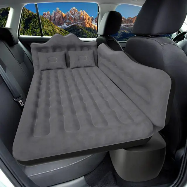 Main image of Car Air Mattress, Inflatable SUV Truck Air Mattress Back Seat Camping Bed Thickened Car Sleeping Pad for Travel, Car Bed SUV Mattress with Car Air Pump 2 Pillows