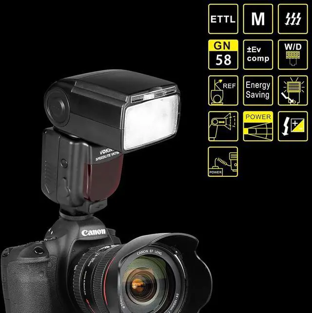 Alt view image 7 of 7 - VK750II TTL Camera Speedlite Flash Compatible with Canon EOS 60D 70D 77D 80D 4000D Rebel T7i T6i T6s T6 T5i T5 T4i T3i and Other DSLR Cameras