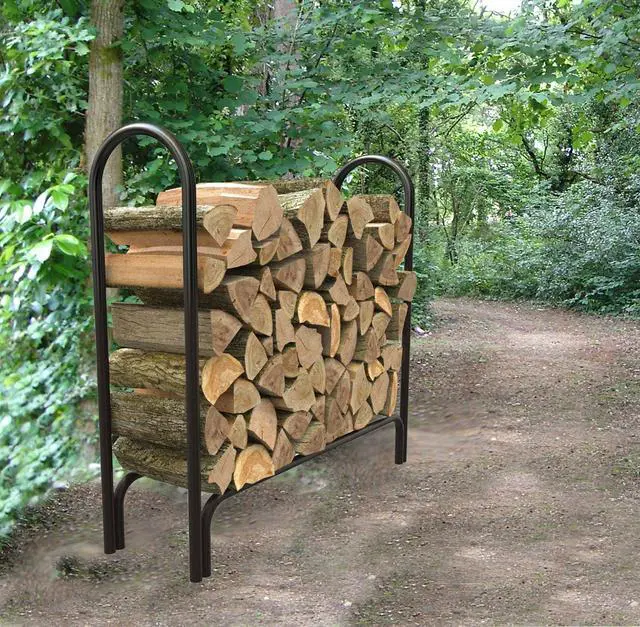 Alt view image 6 of 6 - 15203 Deluxe Outdoor Log Rack, Black, 4-Feet, Log Rack Only