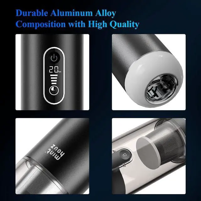 Alt view image 7 of 7 - Car Vacuum Portable Cordless - 20000PA High Power Handheld Vacuum with LED Display, 2.5H Fast Charging Up to 45 Mins of Runtime, Hand Vac Cordless Rechargeable for Car Home Corner Cabinet