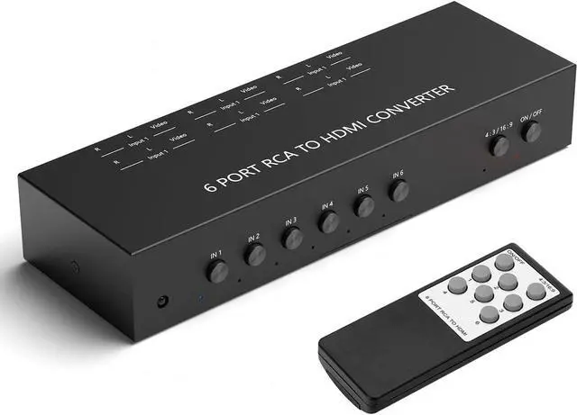 Alt view image 4 of 6 - RCA to HDMI Converter (6Port RCA to HDMI Converter)