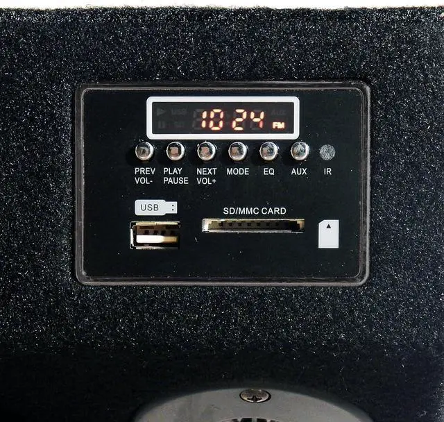 Alt view image 4 of 7 - Audio Bluetooth Speaker System & Digital Music Player 6.5" Subwoofer 200W Max Output FM Radio Receiver SD/MMC Card and USB Reader,Party Speaker, CSF-E65B