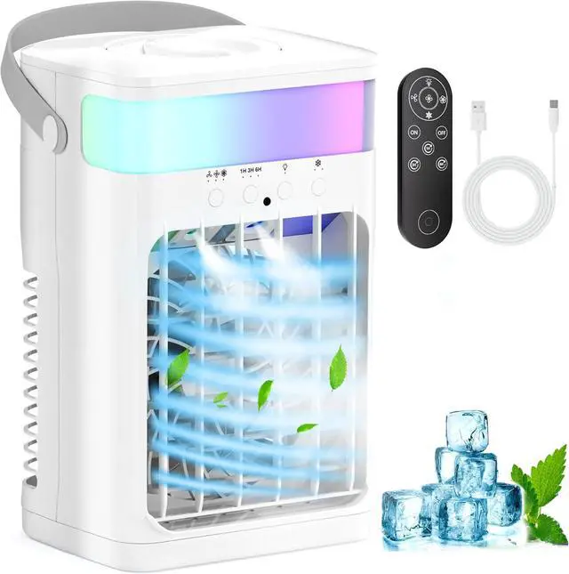 Main image of Portable Air Conditioners,Air Conditioner,Ac Unit with 1500ML Water Tank,2 Spray Ports,3 Wind Speeds,3 Timers,10 kinds of Colorful Lights,Portable Ac Units for Room Camping Car Office