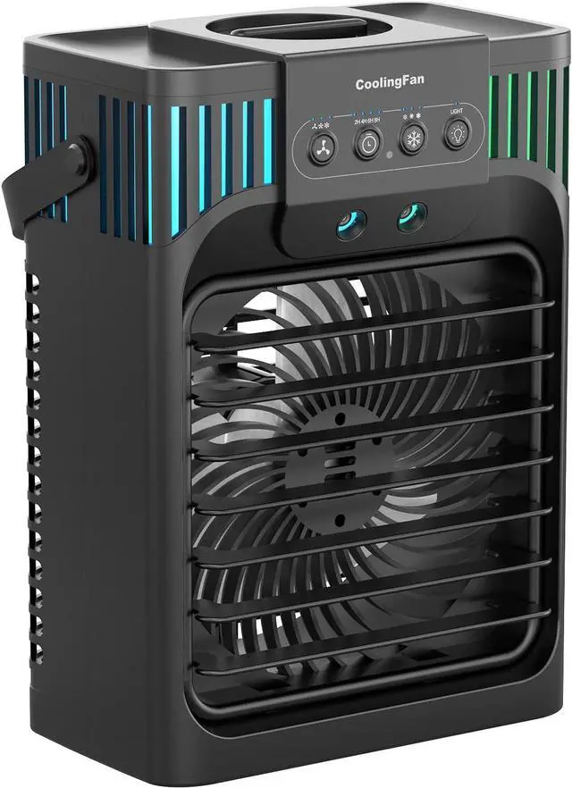 Main image of Portable Air Conditioners,4-in-1 Evaporative Air Cooler with 3 Speeds, 3 Modes & 7 LED Light Cooling Fan with Remote, 2-8H Timer, 1200ML Personal Mini Air Conditioner for Bedroom and Office