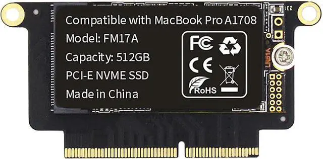 Main image of FM17A 512GB PCIE 3.0x4 NVME 3D NAND TLC Flash SSD for MacBook Pro Retina A1708 (2016-2017) Included DIY Tools (512GB)