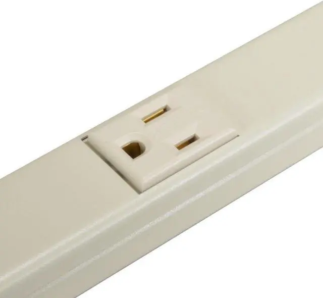 Alt view image 2 of 6 - Wiremold Wall Mount Power Strip, Ivory Under Counter Power Strip, 3 Foot Steel Kitchen Power Strip, 6 Outlet Power Strip to Use as Cable Management Power Strip, V20GB306