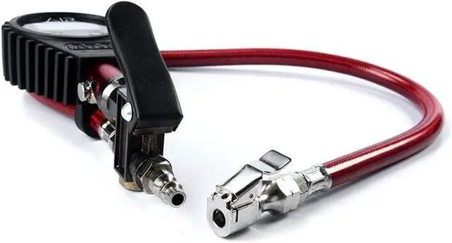 Alt view image 2 of 7 - ARB601 Digital Tire Pressure Gauge with Braided Hose and Chuck, Inflator and Deflator 25-75 PSI Readings