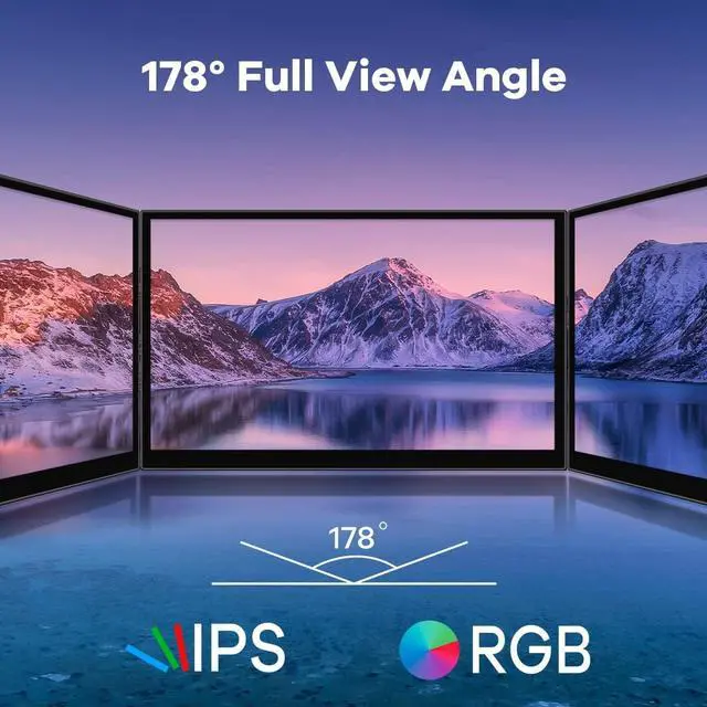 Alt view image 4 of 7 - IPS LCD Capacitive Touch Screen HDMI Display Portable Monitor 1024X600 Built-in Dual Speakers for Raspberry Pi 5/4/3 Xbox PS4 Windows 7/8/10