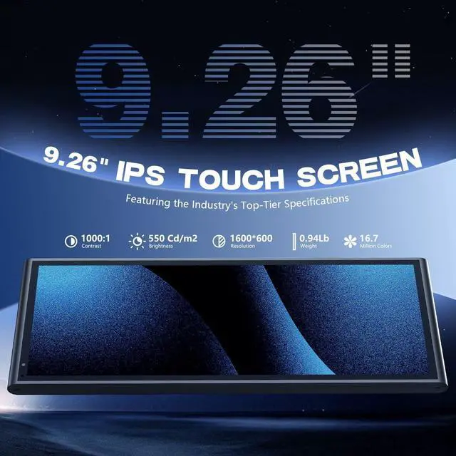 Alt view image 4 of 7 - Wireless Portable Car Play Screen for  CarPlay & Android Auto, OTA Updates, Backup Camera, Mirror Link, 5.0 Bluetooth, Voice Control, GPS Navigation, FM