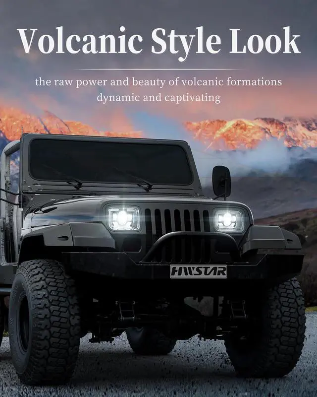 Alt view image 2 of 7 - New 180W 1000% Bright H6054 5x7 7x6 Led Headlights Compatible with Jeep Cherokee XJ Wrangler YJ Emark DOT Anti-glare Turn Signal Hi/Low Sealed Beam Ford Chevy GMC Toyota Nissan van pickup etc