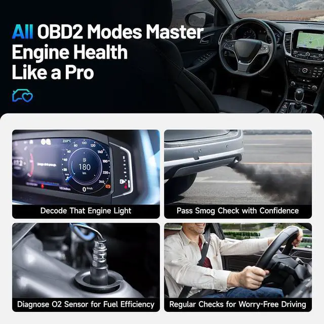 Alt view image 7 of 7 - AL500B OBD2 Scanner Battery Tester 2 in 1 Code Reader, Full OBDII Diagnosis, 12V Battery Tests & 12V/24V Cranking Tests, Charging Tests, Scan Tool, Car Diagnostic Tool for All OBDII Cars