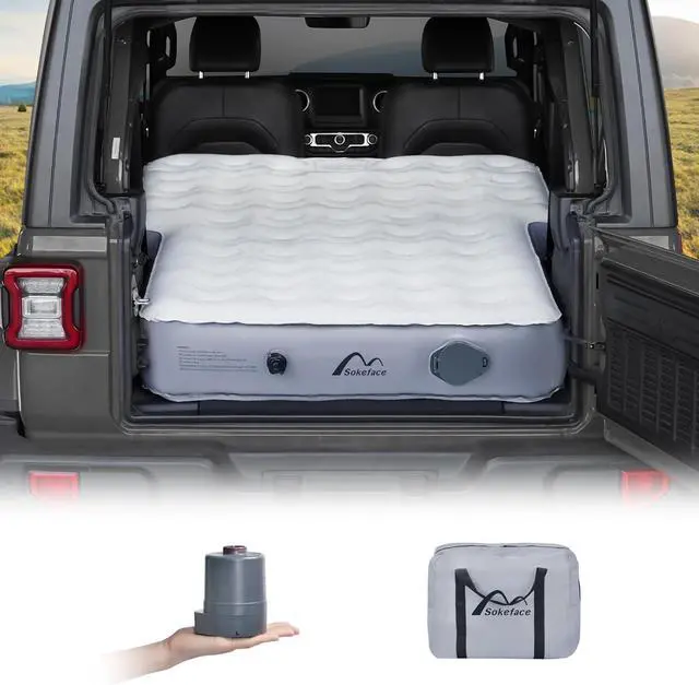 Main image of Jeep Wrangler Air Mattress Jeep Mattress with Wireless Air Pump Large SUV Air Mattress,Jeep Wrangler Bed 10inch SUV Camping Bed for JK JKU JL JLU Unlimited 4 Door