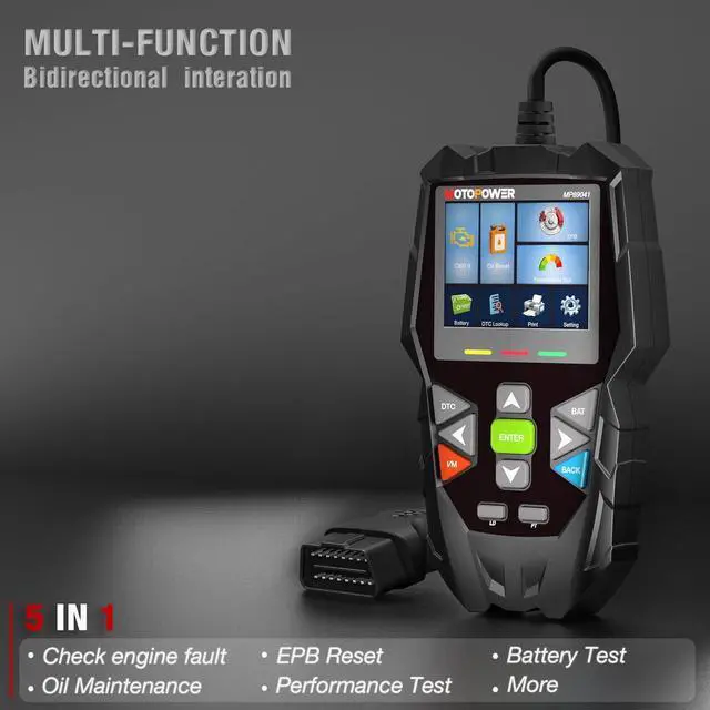 Alt view image 2 of 7 - MP69041 OBD2 Code Reader Scanner Tool Oil Maintenance Reset, EPB Reset, Performance Test, Live Data, Pro-Level Design & Lifetime Updates (Professional Diagnostic Tool, Large)