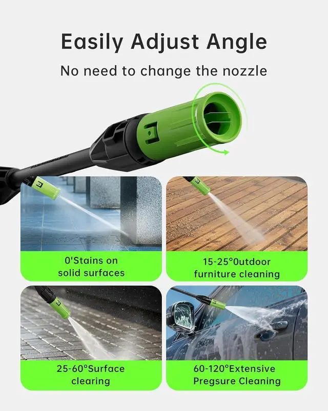 Alt view image 4 of 7 - 4200PSI 2.6 GPM Power Washer with Foam Cannon 23FT Hose PATOOLIO Electric High Pressure Washer for Fences, Patios, Decks, Patios and Cars Powerwasher