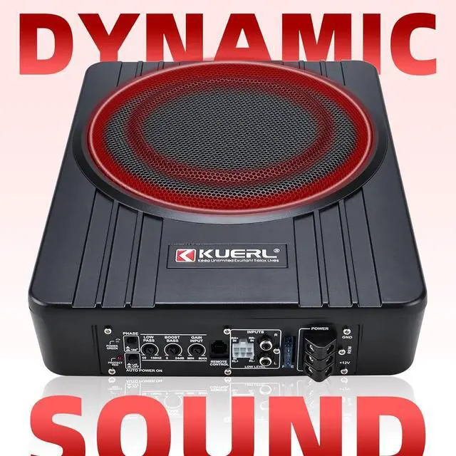 Alt view image 5 of 7 - 10 Inch 800W Car Under-Seat Sub Woofer Active Powered Amplifier Bass Enclosed,Under Seat Subwoofer and Amp Package