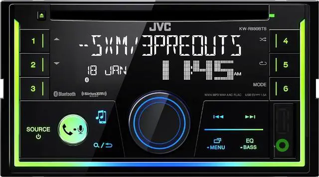 Alt view image 3 of 5 - KWR930BT Car Stereo - Double Din, Bluetooth, CD,MP3/USB AM/FM Radio, Multi Color Illumination