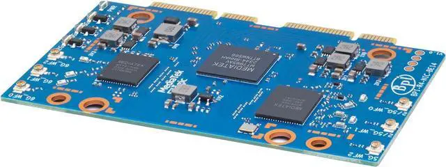 Alt view image 6 of 7 - BPI-R4 NIC BE14 WiFi 7 Module for BPI-R4 Wireless Tri-Band WiFi Router Board OpenWRT, MediaTek MT7995AV CPU 32 bits RISC-V MCU, with 6X 2G/5G/6GHz WiFi Antenna (WiFi7 NIC Module)