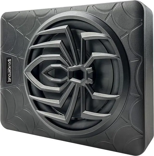 Alt view image 7 of 7 - 1000W Slim Under Seat Powered Car Subwoofer, Car/Truck Audio Sub Built in Amplifier amp Combo, with Blue LED Light (Subwoofer + Mounting Wire Kit)