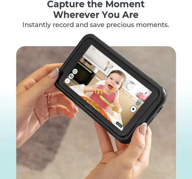 Alt view image 5 of 7 - 5 HD Touch Screen Baby Car Monitor  Hackproof, No WiFi Baby Camera for Car and Home  Rear-Facing Car Seat Monitor with Night Vision Headrest or Clamp Mount Baby Reminder Alert Black
