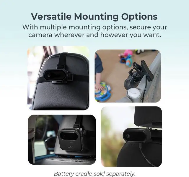 Alt view image 6 of 7 - 5 HD Touch Screen Baby Car Monitor  Hackproof, No WiFi Baby Camera for Car and Home  Rear-Facing Car Seat Monitor with Night Vision Headrest or Clamp Mount Baby Reminder Alert Black
