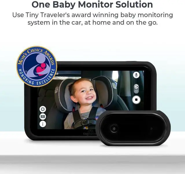 Alt view image 7 of 7 - 5 HD Touch Screen Baby Car Monitor  Hackproof, No WiFi Baby Camera for Car and Home  Rear-Facing Car Seat Monitor with Night Vision Headrest or Clamp Mount Baby Reminder Alert Black