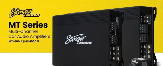 Alt view image 4 of 7 - Audio MT-1000.5 1200 Watt RMS 5-Channel Car Audio Amplifier, Class D, Hexfet Mosfet, Crossover High-Pass/Low-Pass Filter, Subsonic Filter, Remote Subwoofer Bass Knob, Bass Boost Q