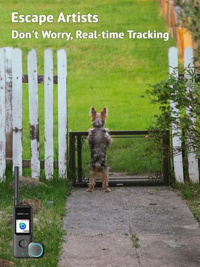 Alt view image 3 of 6 - Dog GPS Tracker 2, GPS Pet Tracker Without Monthly Fee or Subscription, Real-Time Dog Collar Tracking Device Without Cell Signal, Pro Black