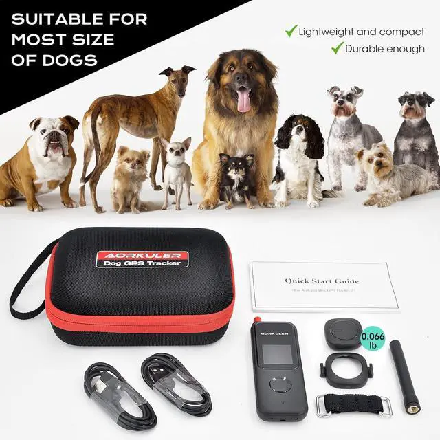 Alt view image 6 of 6 - Dog GPS Tracker 2, GPS Pet Tracker Without Monthly Fee or Subscription, Real-Time Dog Collar Tracking Device Without Cell Signal, Pro Black