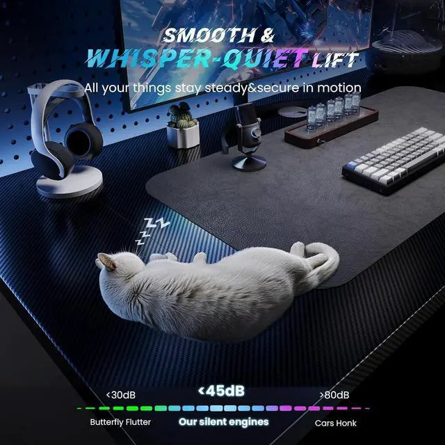 Alt view image 4 of 7 - Electric Standing Desk Adjustable - 63 x 24 Inch Sit Stand up Desk with Cable Management - 3 Memory Preset Adjustable Height Table