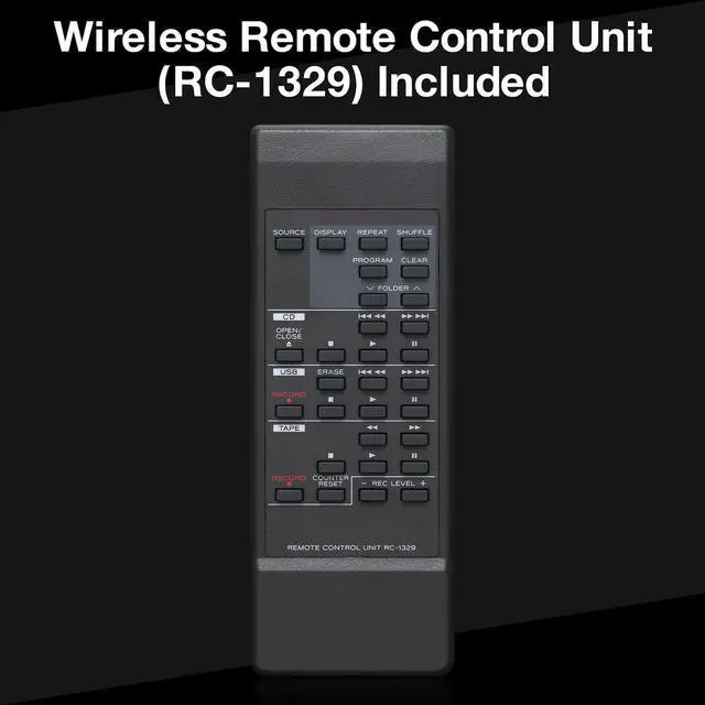 Alt view image 6 of 6 - CD-A580 Rackmount Cassette/CD/USB MP3 Player Recorder Combo