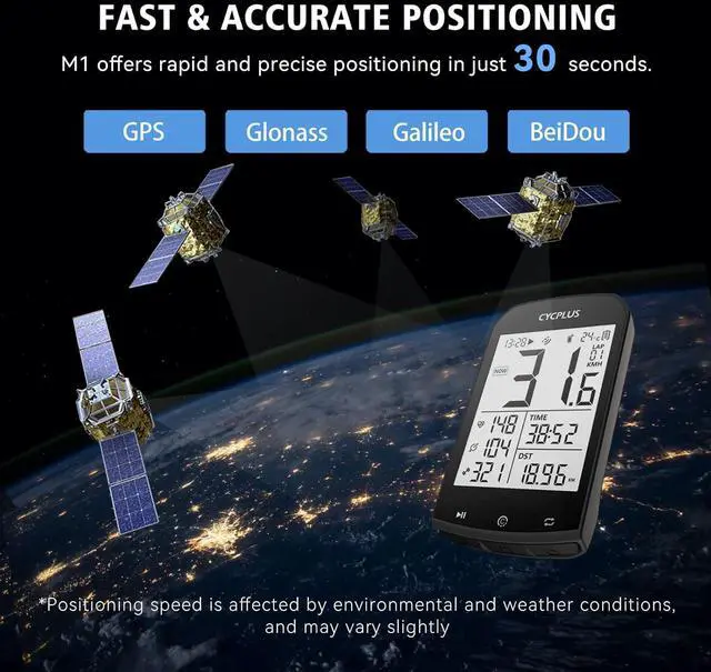 Alt view image 3 of 7 - GPS Wireless Bike Computer, Cycling Computer GPS with Bluetooth/ANT+, Bike Speedometer with 2.9" LCD Screen, Auto Backlight IPX6 Waterproof (New Upgraded)