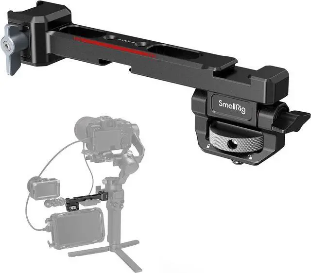 Main image of Adjustable Camera Monitor Mount with Quick Release NATO Clamp, Cold Shoe Mount, Anti-Twist Design for  RS 4 Mini/RS 4 / RS 4 Pro/RS 2 / RSC 2 / RS 3 / RS 3 Pro/RS 3 Mini