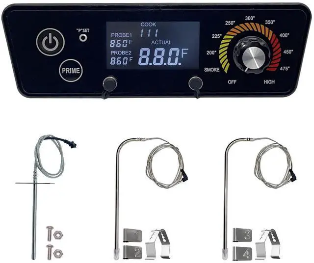 Main image of Upgraded Thermostat Kit Control Board Replacement for Pit boss Wood Pellet Grill Tailgater P7-340/Lexington P7-540/Classic P7-700/Austin XL P7-1000/440FBI Matte Black