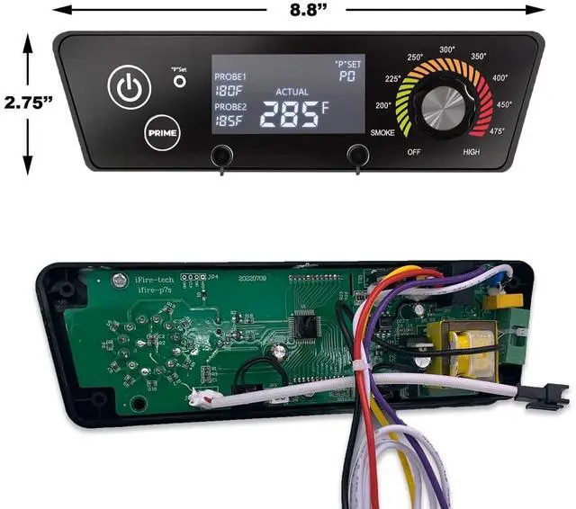Alt view image 4 of 6 - Upgraded Thermostat Kit Control Board Replacement for Pit boss Wood Pellet Grill Tailgater P7-340/Lexington P7-540/Classic P7-700/Austin XL P7-1000/440FBI Matte Black
