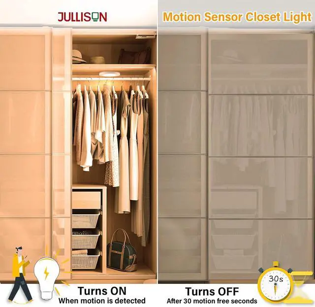 Alt view image 5 of 6 - 4 Inch Field Selectable 5CCT LED Motion Sensor Ceiling Light, 120V Wired Closet Light, 10 Watts, 600Lm, CRI80+, Non-dimmable, ETL Certified, Wet Location, Round/White, 4 Packs