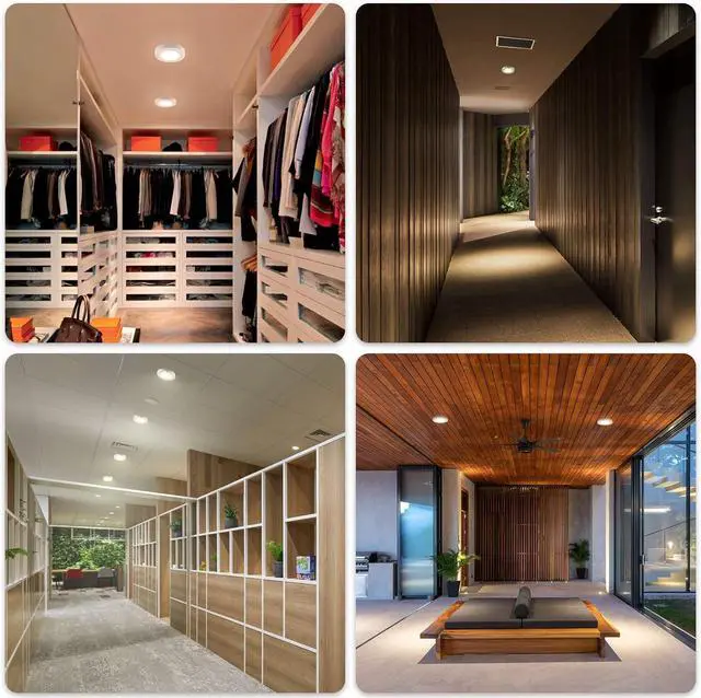 Alt view image 6 of 6 - 4 Inch Field Selectable 5CCT LED Motion Sensor Ceiling Light, 120V Wired Closet Light, 10 Watts, 600Lm, CRI80+, Non-dimmable, ETL Certified, Wet Location, Round/White, 4 Packs