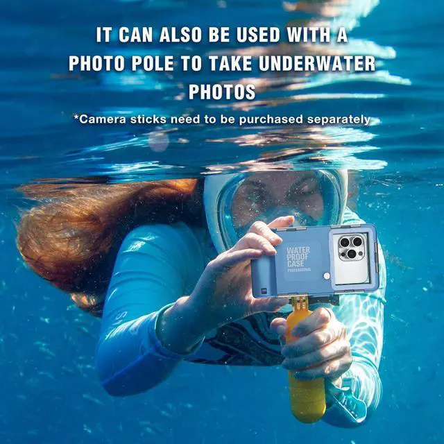 Alt view image 4 of 7 - Underwater Snorkeling Diving Phone Case for iPhone 16/15/14/13/12/11 Pro Max/XS/X  Galaxy S24/S23/S22/[50ft/15m] Professional Scuba Dive Waterproof Case Underwater Photo Video Cove-Blue