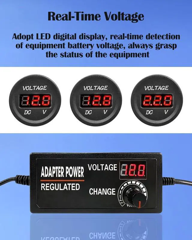 Alt view image 2 of 7 - 8 Gang Rocker Switch Panel for Boat LED Illuminated Switches Waterproof with Digital Voltage Display, Dual USB Ports, Power Socket 12V DC, Cigarette Lighter Plug, Fuse for Marine Car Truck