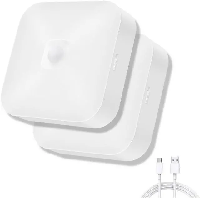 Main image of Motion Sensor Closet Light, Rechargeable Battery Operated Ceiling Light Wireless, 500LM Wireless Motion Activated Light for Shower Stairs Hallway Pantry Porch Garage, 5000K 2 Pack