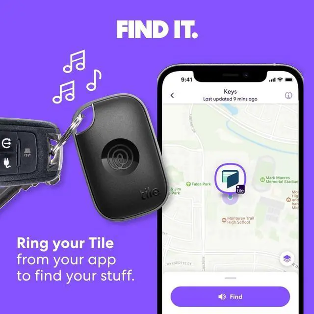 Alt view image 3 of 6 - Powerful Bluetooth Tracker, Key Finder and Item Locator for Keys Bags, and More. Both iOS and Android Compatible. Phone Finder. 2-Pack (Black/White)