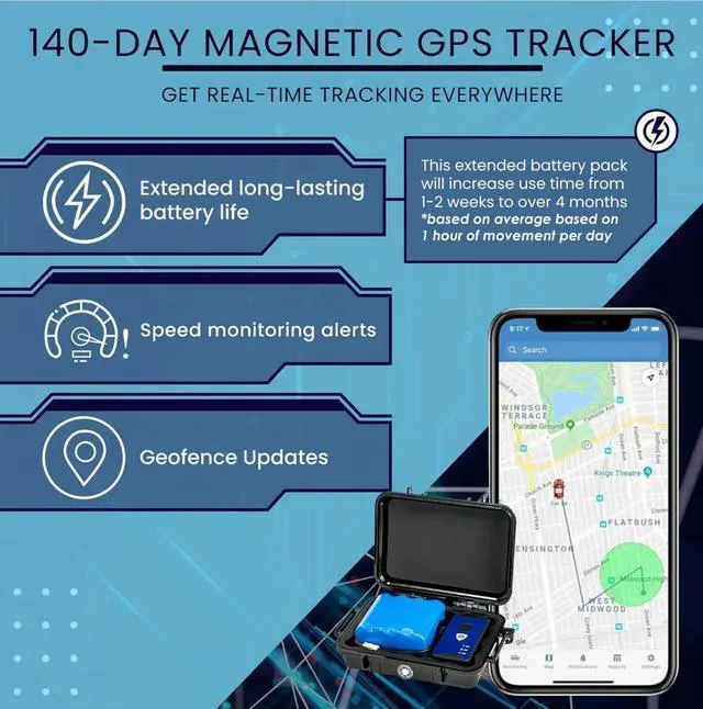 Alt view image 2 of 6 - Security GPS Car Tracker - Hidden Tracker for Vehicles - Long Lasting Battery 140-Day LTE GPS Tracking Device for Vehicles with Magnetic Case & Extended Battery - Subscription Required