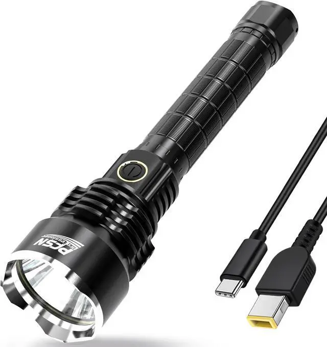 Main image of Rechargeable Flashlights High Lumens - PFSN Super Bright Tactical Flashlight IPX65 Waterproof, 400M Long Range, 20Hrs Long Lasting Best Powerful LED Torch Battery Powered Flash Light