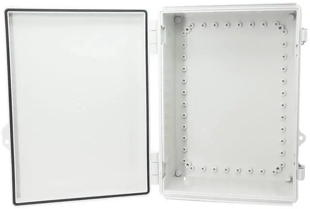 Alt view image 7 of 7 - Outdoor Waterproof Electrical Box Junction Box Weatherproof IP67 ABS Plastic Enclosure Switch Router Project Box Electronics Enclosure with Mounting Plate Wall Bracket Grey 14.6"x10.6"x5.9"
