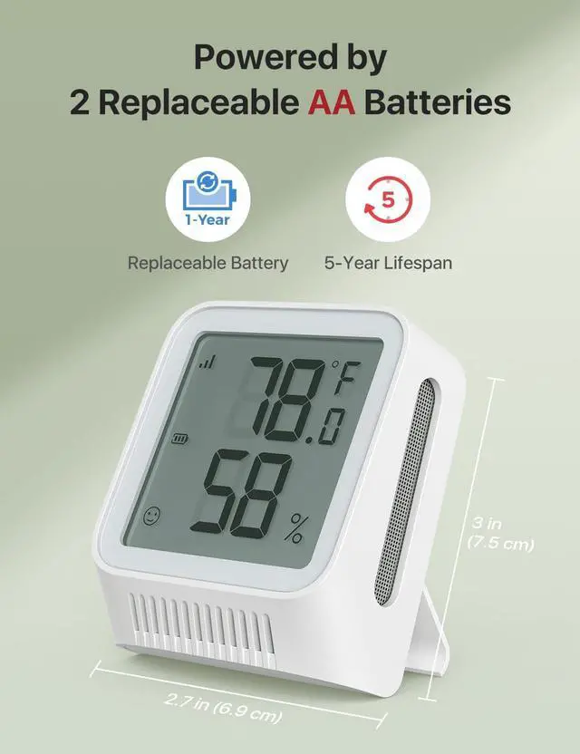 Alt view image 2 of 7 - WiFi Hygrometer Indoor Humidity with SBS50 Base Station, Smart Hygrometer Thermometer with App Notification, Temperature Sensor for Room Temperature Monitoring, 3 Sensors & 1 Base Station