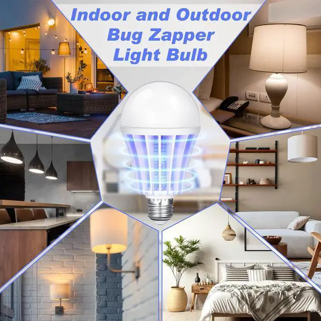 Alt view image 7 of 7 - Bug Zapper Light Bulb Bulk 2 in 1 Electronic Mosquito Killer Lamp LED Light for Fruit Flies Bug Fly Insect Mosquito Control, Suitable for Indoor Entryway Patio Doorway Corridor (12 Pcs)